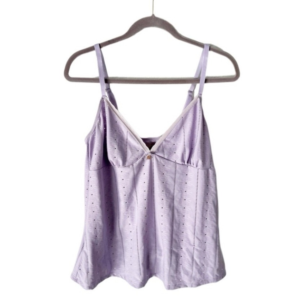 Y2K Coquette Fairy Grunge Lavender Camisole Tank Top Size 1X Pastel Goth 2000s